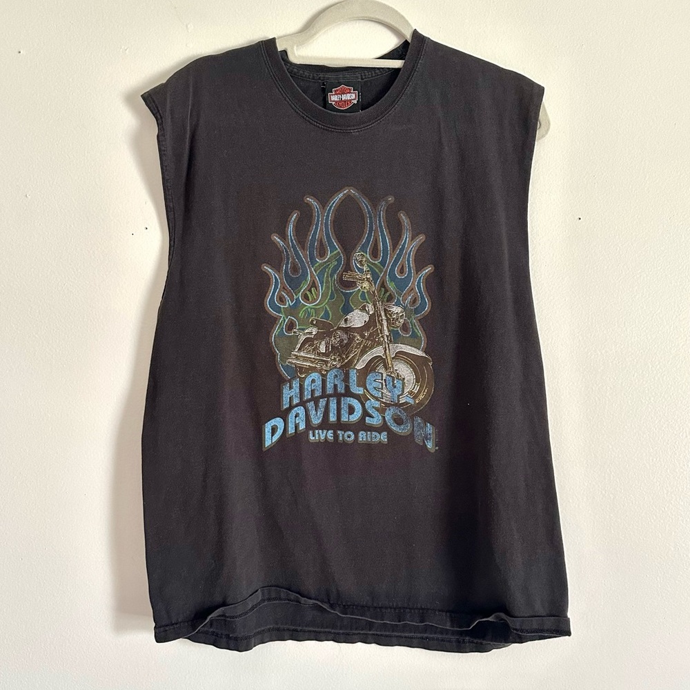 Vintage Harley Davidson Men’s Large Tank Top Shirt